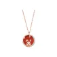 Starry Sky Rabbit Necklace-Red