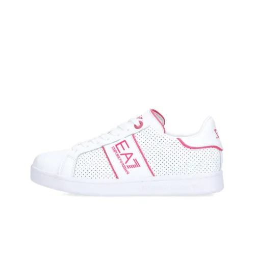 EMPORIO ARMANI EA7 Skateboard Shoes Unisex Low-Top White/Pink