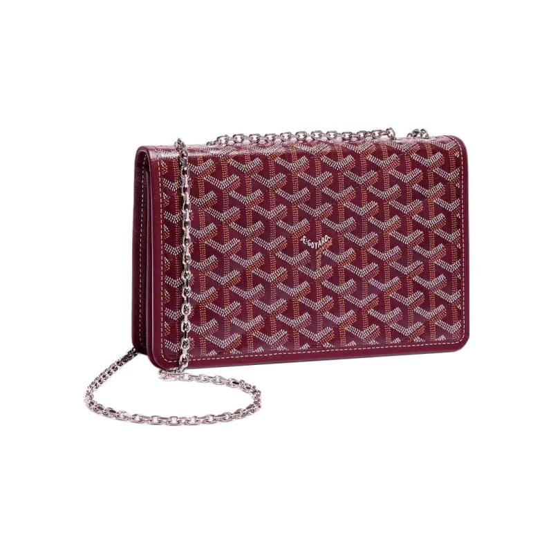 GOYARD Alexandre III Canvas With Leather Shoulder Bag Crossbody Bag Women's Burgundy-1