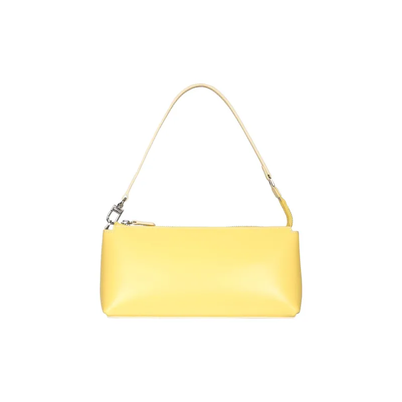 Staud Kaia Smooth Cow Leather Handbag Shoulder Bag Women's Yellow-0