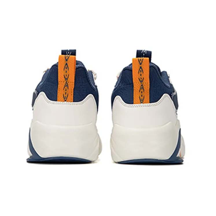 XTEP Fengxing Cushioning Anti Slip Wear Resistant Breathability Low Top Sports Casual Shoes Men's White Blue-3