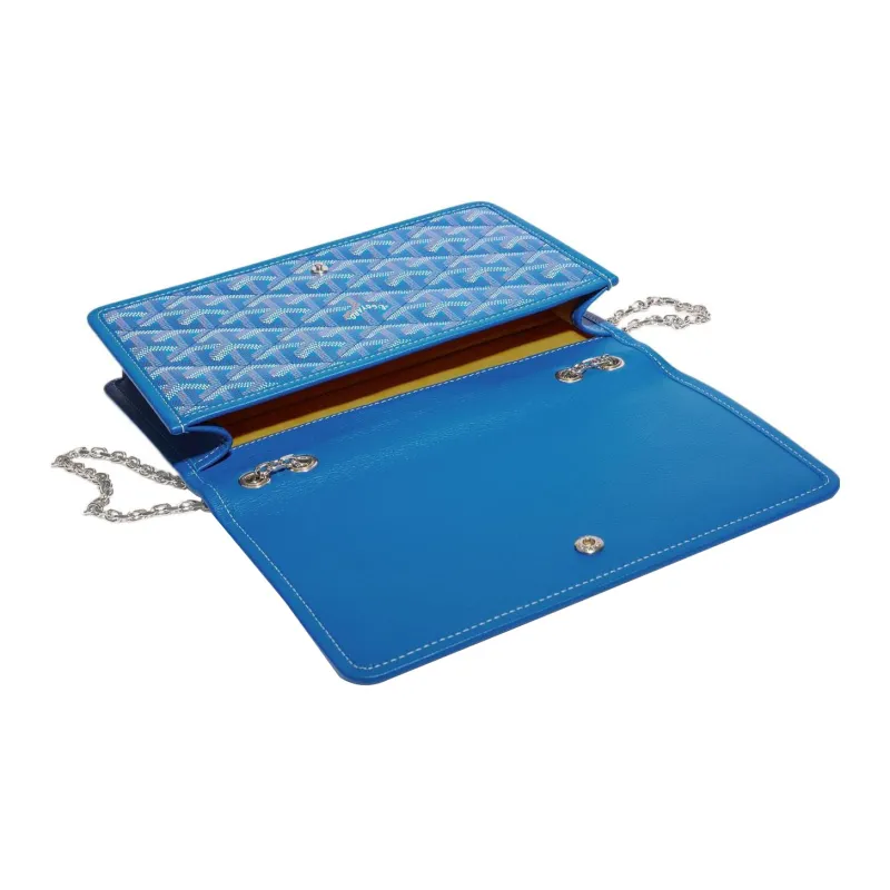 GOYARD Alexandre III Canvas With Leather Shoulder Bag Crossbody Bag Women's Blue-3