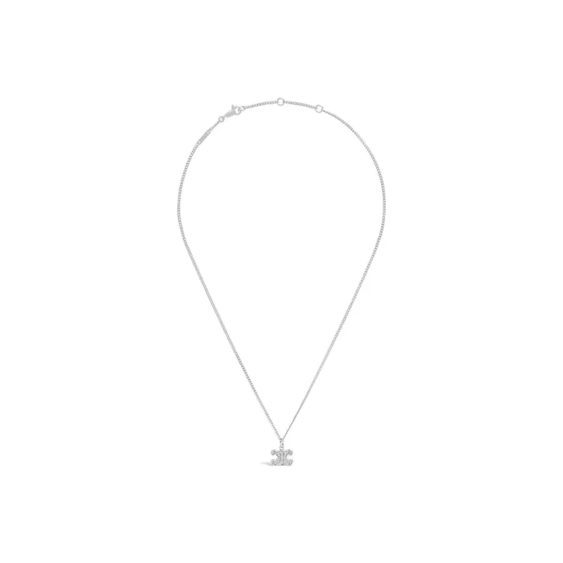 CELINE Triomphe Rhinestone Necklace-1