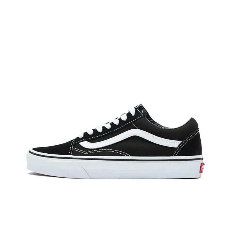 Vans Old Skool Anti-Slip And Wear-Resistant Lightweight Low-Top Skateboard Shoes Unisex Black White-2