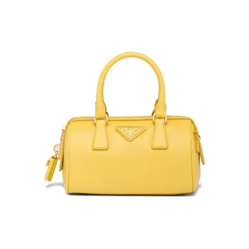 PRADA Saffiano Leather Shoulder Bag Crossbody Bag Handbag Regular Women's Sunlight Yellow