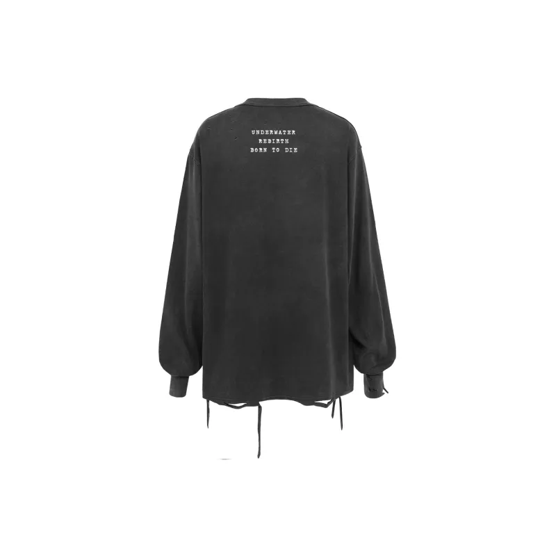 UNDERWATER Sweatshirts Men Washed Black-1