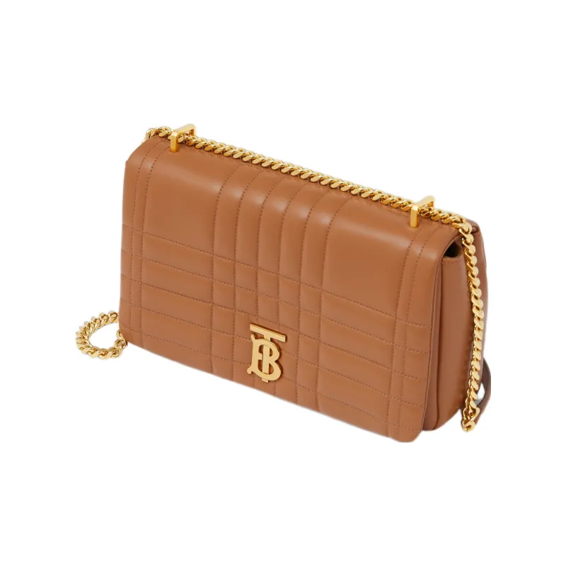 Burberry Lola Lola Bag Lambskin Shoulder Bag Crossbody Bag Medium Size Women's Brown-2