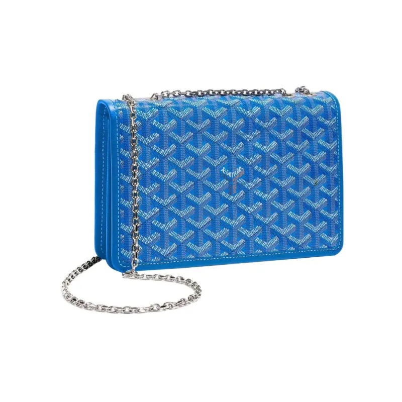 GOYARD Alexandre III Canvas With Leather Shoulder Bag Crossbody Bag Women's Blue-2