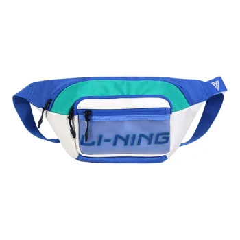 LiNing Fabric Polyurethane Sling Bag Fanny Pack Regular Unisex White Blue