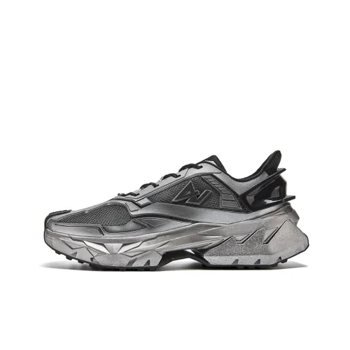 ATCROX Casual Shoes Unisex Low-Top Silver/Black