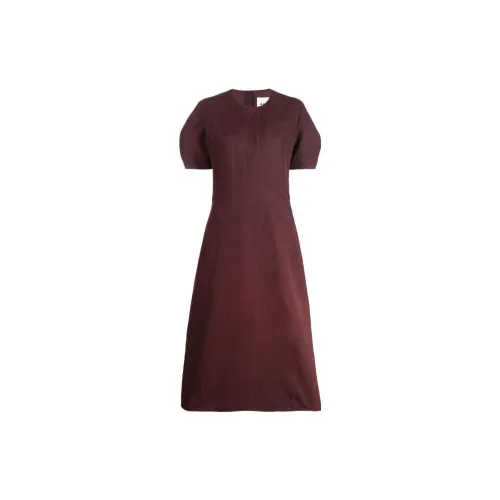 JIL SANDER Short-Sleeved Dresses Women's Brown