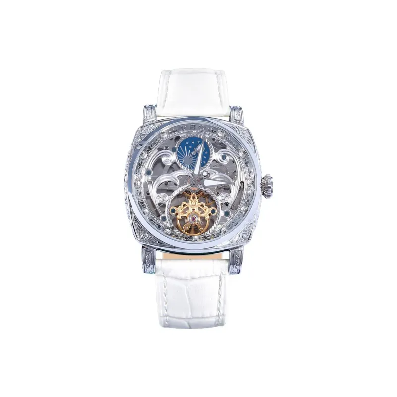 VRQ Future Series F3 Galo Automatic Mechanical Movement Genuine Leather Strap Watch Men's Watches Cut Out Dial-0