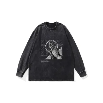SFTTR Long Sleeved T Shirt Unisex Black