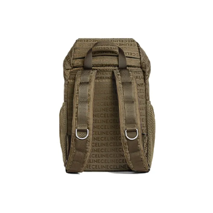 CELINE Jacquard Fabric Backpack Medium Size Men's Khaki-2
