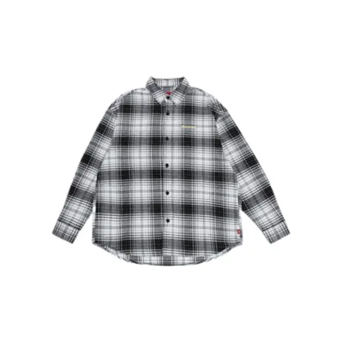 Dickies Shirts Unisex Black/White Plaid Fabric