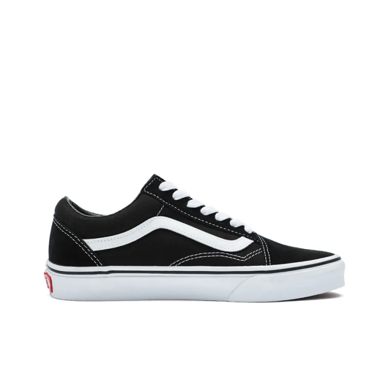 Vans Old Skool Anti-Slip And Wear-Resistant Lightweight Low-Top Skateboard Shoes Unisex Black White-3