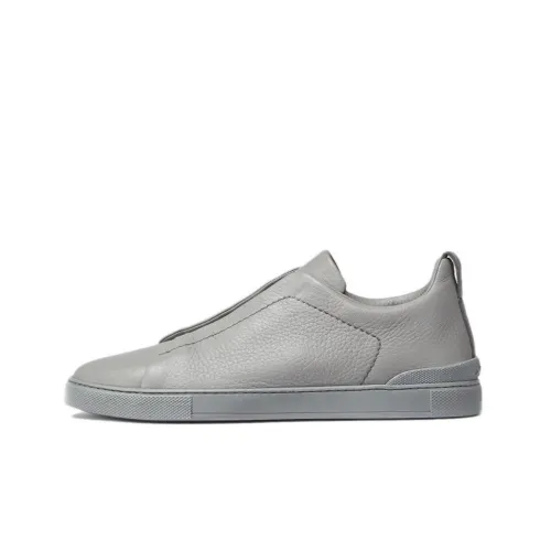 Ermenegildo Zegna Triple Stitch Skateboard Shoes Men Low-Top Gray