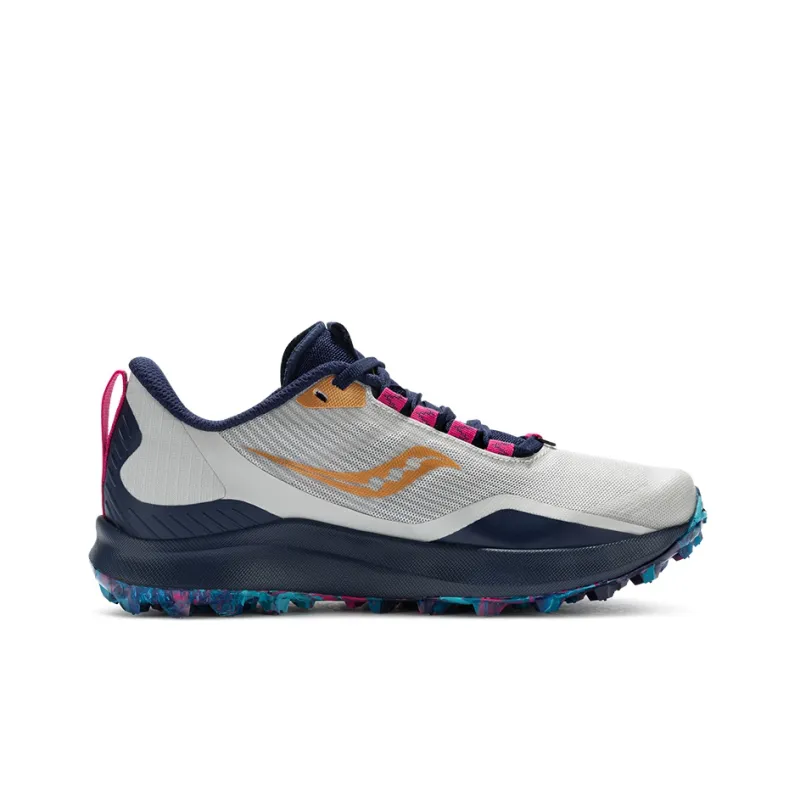 Saucony Peregrine 12 Cushioning Anti-Slip And Wear-Resistant Low-Top Running Shoes Women's Gray Purple-1