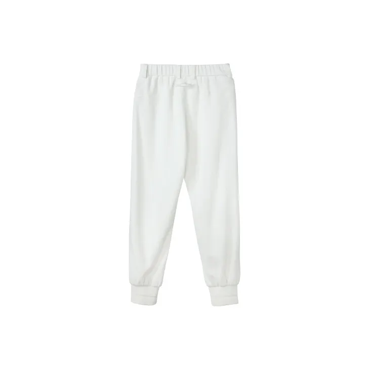 NORVINCY Breathable Elastic Waistband Solid Color Casual Pants Unisex-7