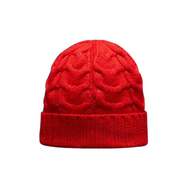 Moncler Logo appliqué Cable knit Beanie-1