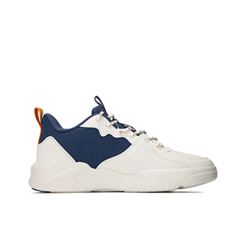 XTEP Fengxing Cushioning Anti Slip Wear Resistant Breathability Low Top Sports Casual Shoes Men's White Blue-1