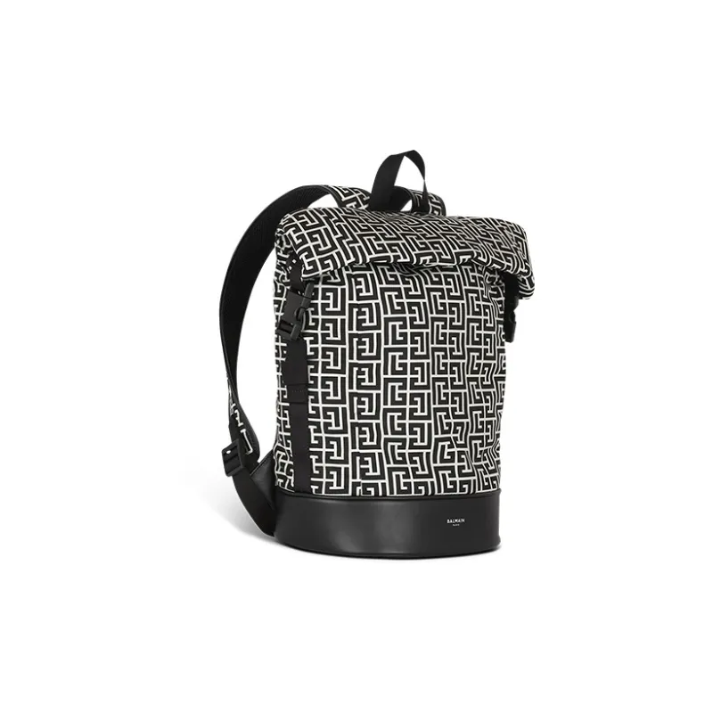 BALMAIN Leather Backpack Men's Black-1
