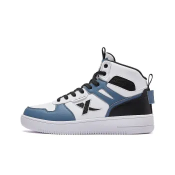 XTEP High Top Skateboard Shoes Men's Blue Black