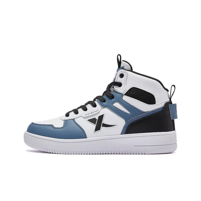 XTEP High Top Skateboard Shoes Men's Blue Black-0