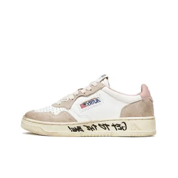 AUTRY Low Top Casual Shoes Women's White Brown Old fashioned