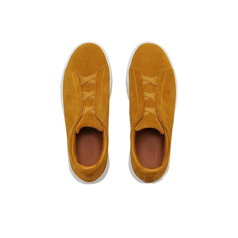 Zegna Triple Stitch Suede Sneakers-2