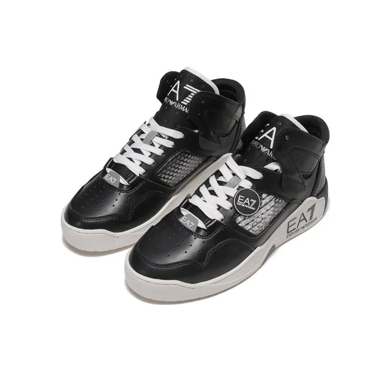 EMPORIO ARMANI EA7 Stylish Skateboarding Shoes Unisex Black-2