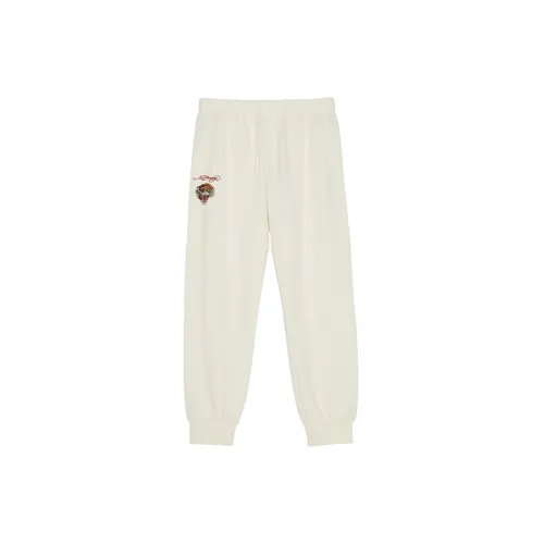 Ed Hardy Classic Classic Series Casual Pants Women's Ivory White