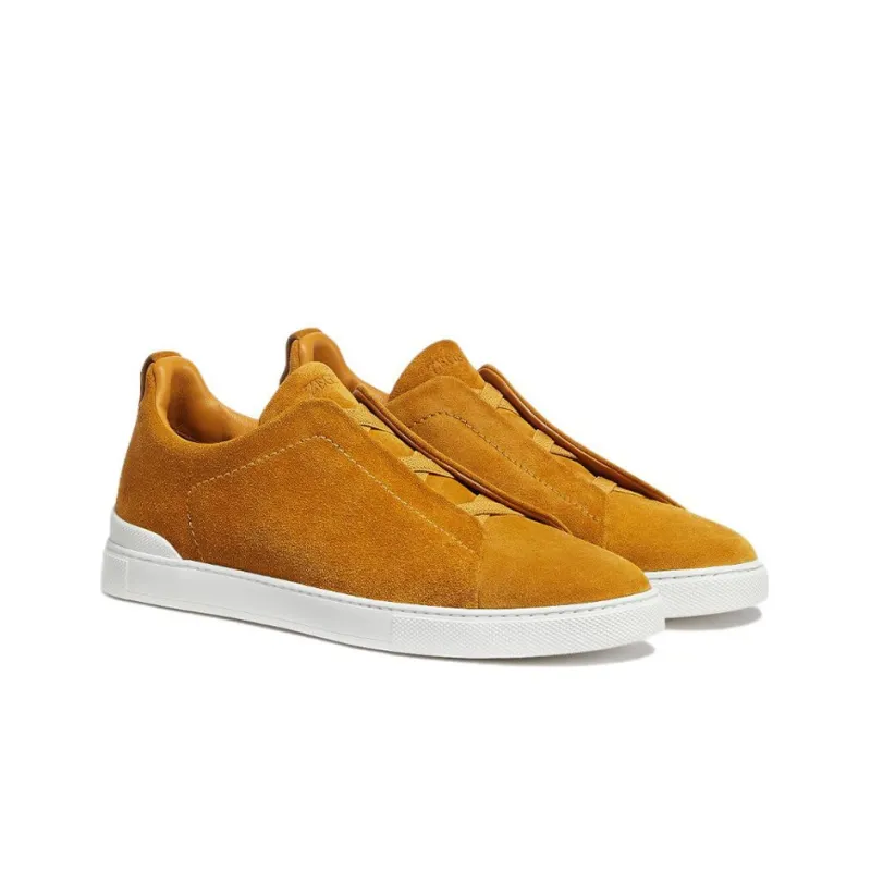 Zegna Triple Stitch Suede Sneakers-1
