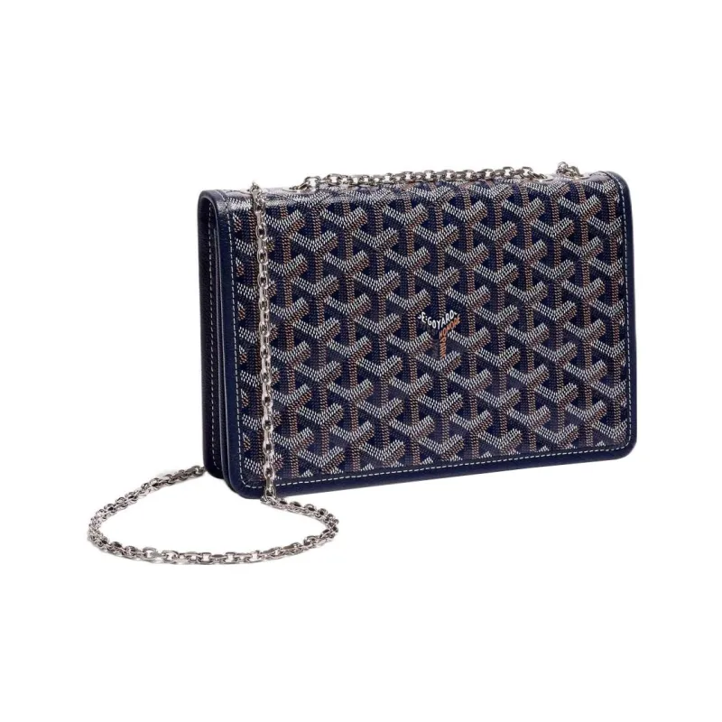 GOYARD Alexandre III Canvas With Leather Shoulder Bag Crossbody Bag Women's Marine Blue-2