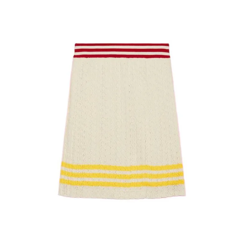 GUCCI X Adidas Cotton Skirt Ivory-0