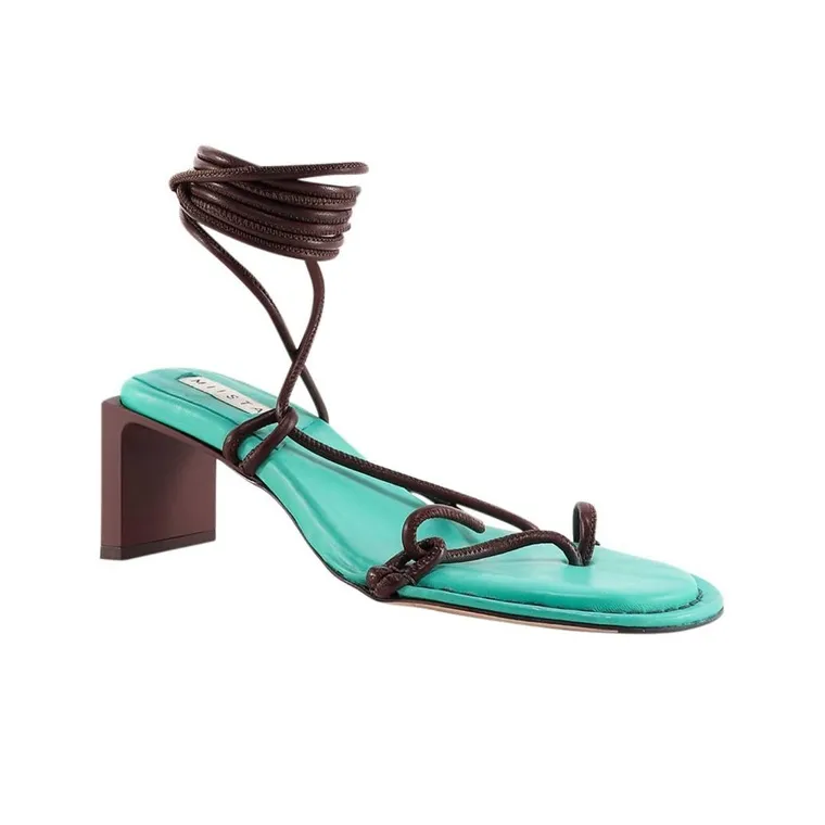 MIISTA Strap Sandals Women's Blue Brown-2