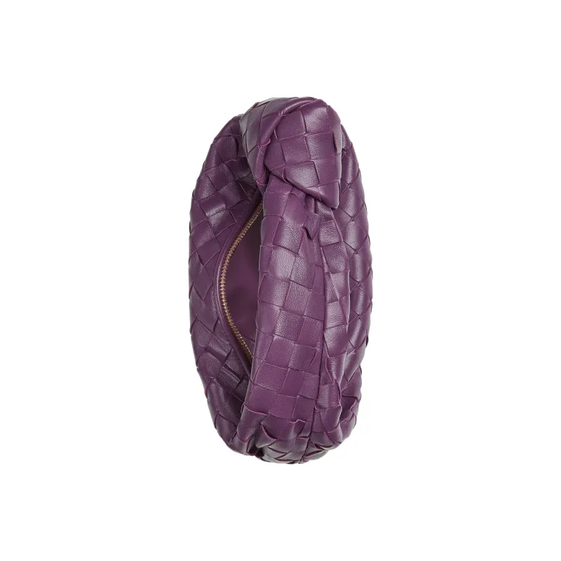 Bottega Veneta Jodie Intrecciato Top Handle Mini Eggplant-2