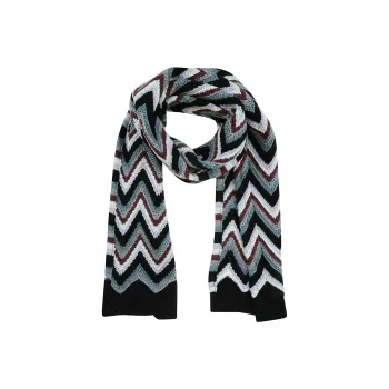 MISSONI Zig Zag Pattern Knitted Scarf