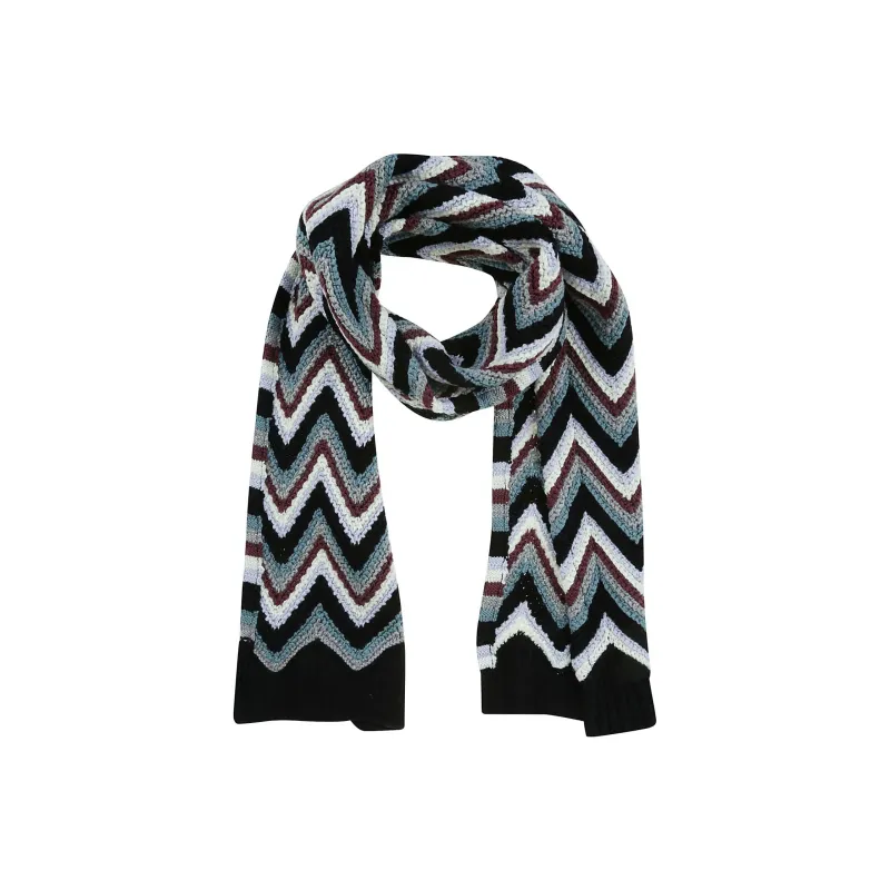 MISSONI Chevron knit Wool Scarf-0