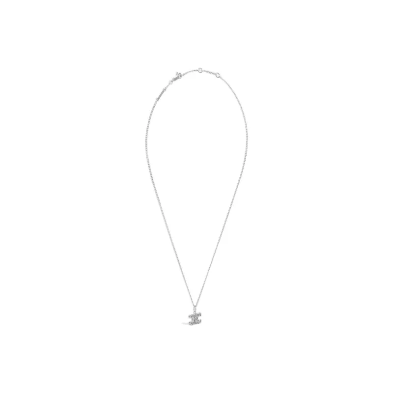 CELINE Triomphe Rhinestone Necklace-2