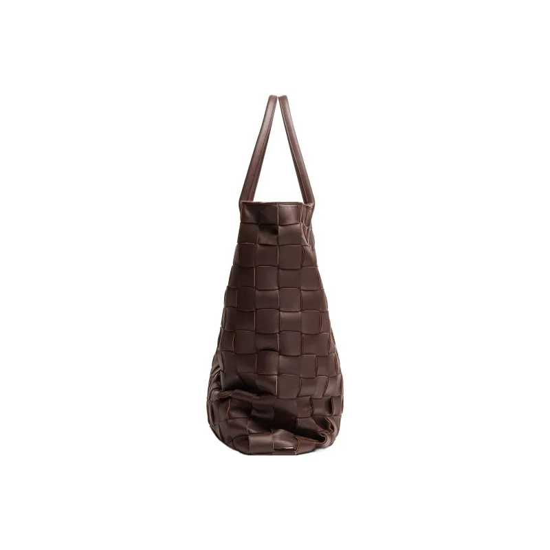 Bottega Veneta Lambskin Tote Bag, Shopping Bag, Handbag Extra Large Women's Ox Blood Red-1
