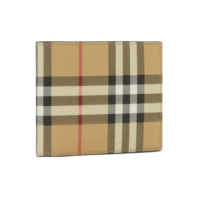 Burberry Vintage Cotton Wallet Men's Beige-1