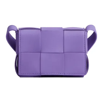 Bottega Veneta CASSETTE Sheepskin Tofu Bag Shoulder Bag Crossbody Bag Mini Women's Purple