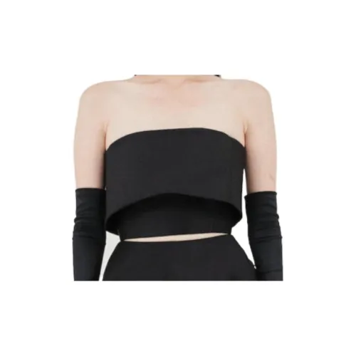 KIMHEKIM Strapless Tops Women's Black