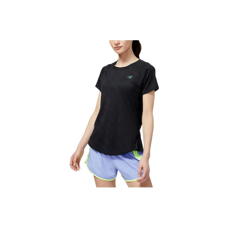 New Balance Q Speed Raglan Sleeve T-Shirt Women's Black-2