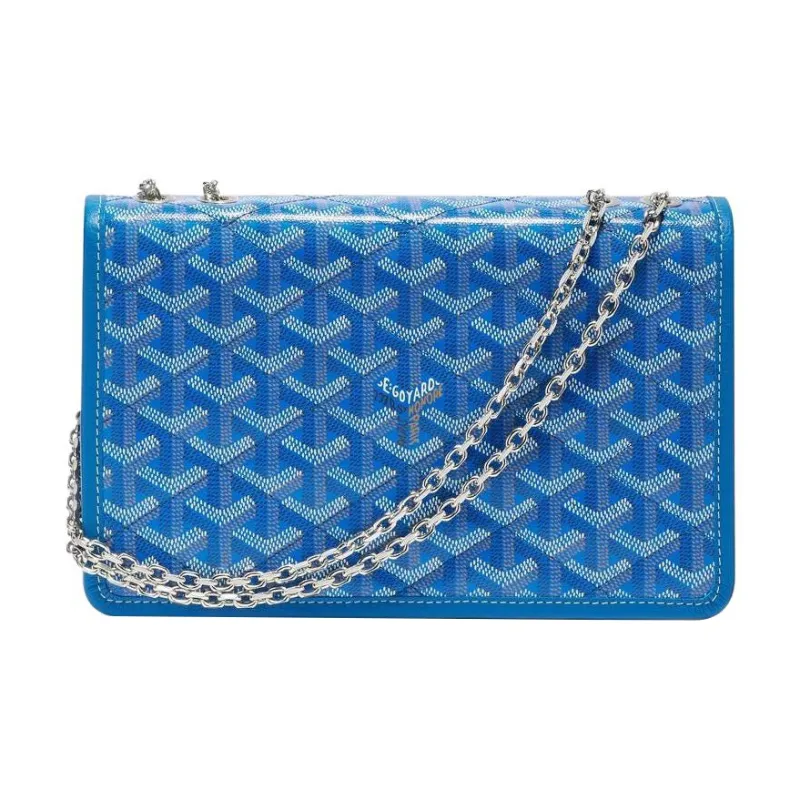 GOYARD Alexandre III Canvas With Leather Shoulder Bag Crossbody Bag Women's Blue-0
