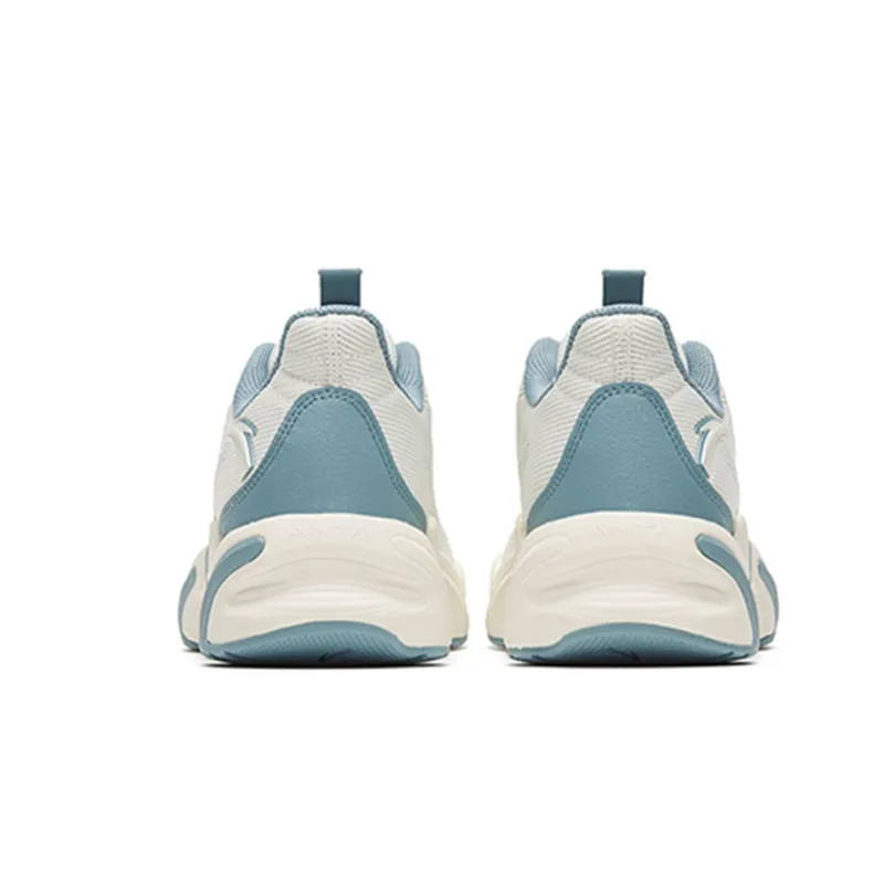 Anta Unstoppable Breathable And Wear resistant Low Top Running Shoes Men's White Gray-3