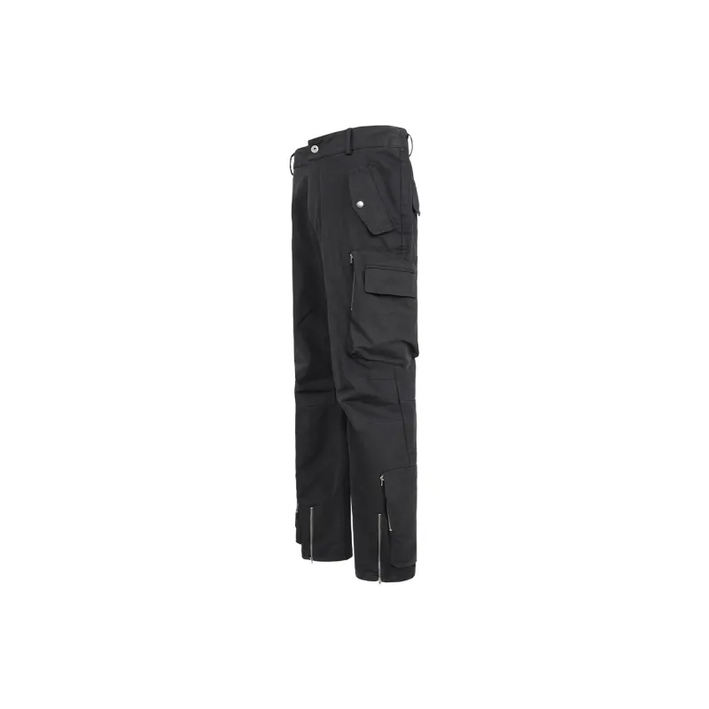 UNDERWATER FW22 Casual Pants Unisex Washed Black-2