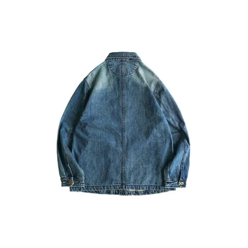 BLUELANDINC FW22 Fitted Moderate Denim Jacket Women's Blue-1