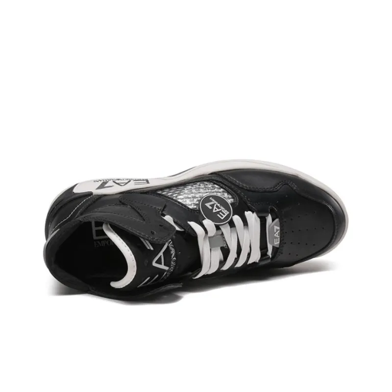 EMPORIO ARMANI EA7 Stylish Skateboarding Shoes Unisex Black-4